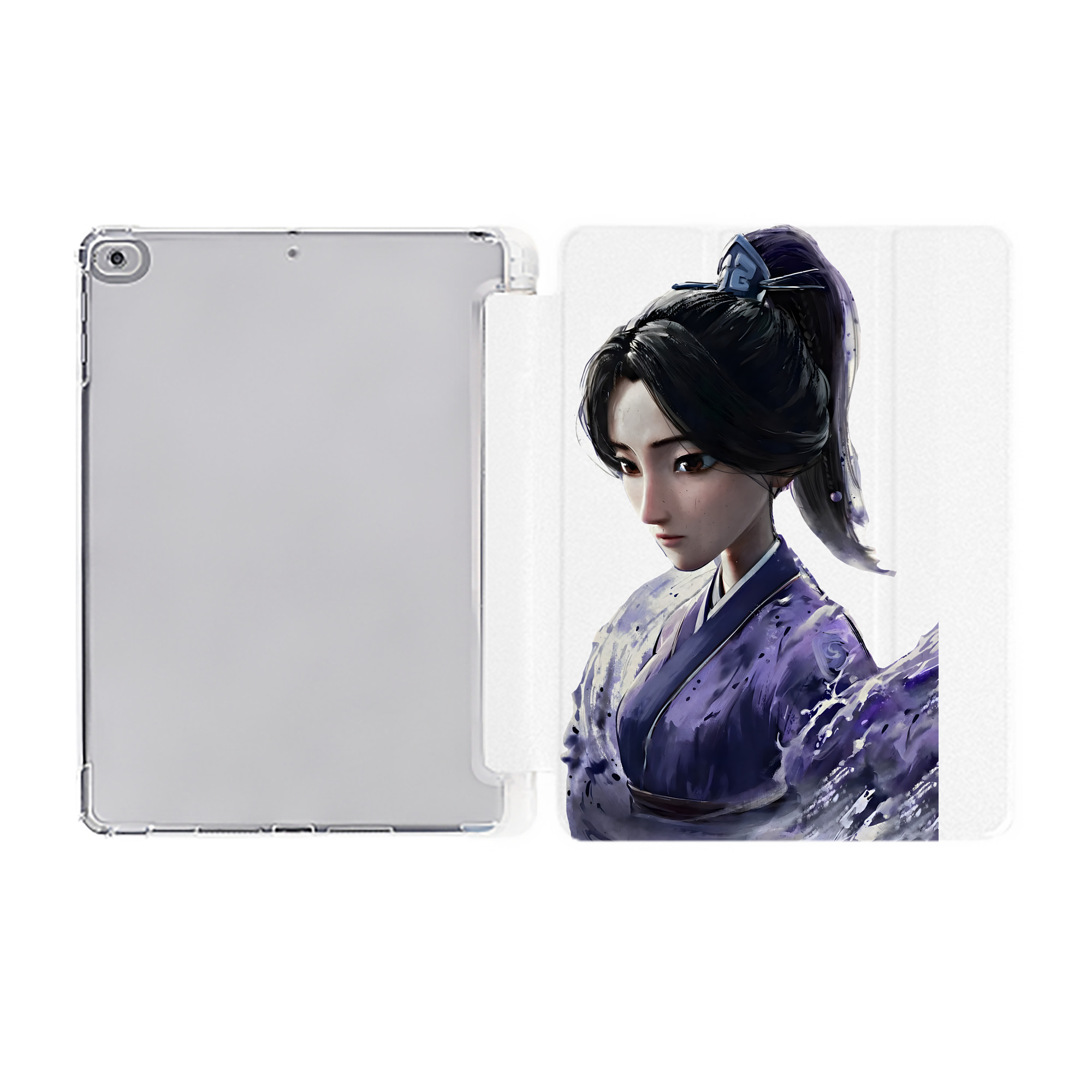 （画像用） Ne Zha 2 ナタ 魔童の大暴れ IPad ケース ペン収納付き 三つ折りスタンド PUレザー×シリコン 対応機種9.5/10.5/10.9インチ